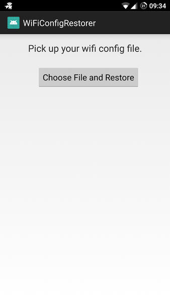 WiFiConfigRestorer - Image screenshot of android app