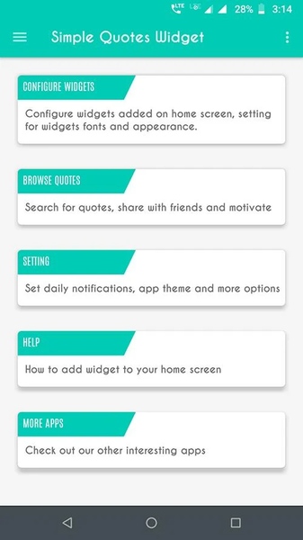 Simple Quote Widget - Image screenshot of android app