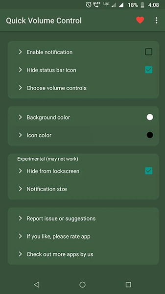 Quick Volume Control - Image screenshot of android app