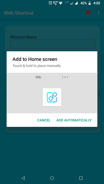 Website Shortcut -URL Shortcut - Image screenshot of android app