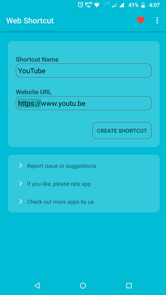 Website Shortcut -URL Shortcut - Image screenshot of android app