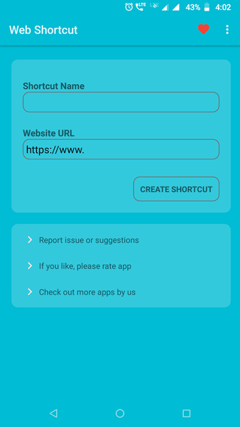 Website Shortcut -URL Shortcut - Image screenshot of android app