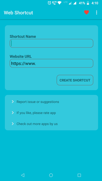Website Shortcut -URL Shortcut - Image screenshot of android app