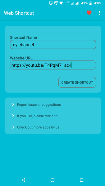 Website Shortcut -URL Shortcut - Image screenshot of android app