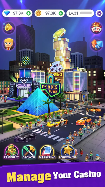 Crazy Night:Idle Casino Tycoon - Gameplay image of android game