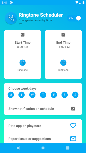 Ringtone Scheduler - Automate - عکس برنامه موبایلی اندروید