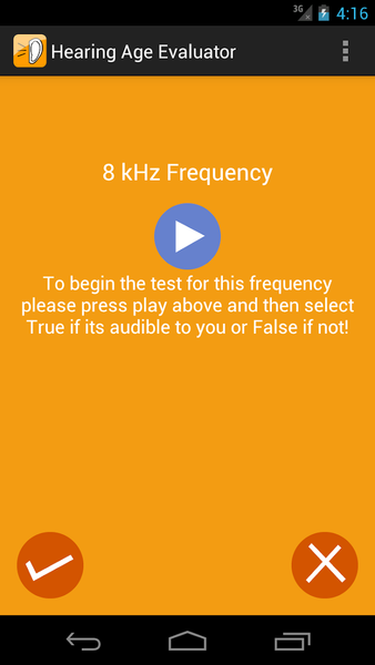 Hearing Age Evaluator - Image screenshot of android app