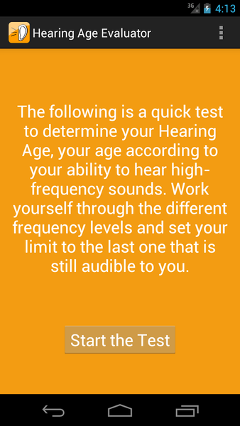 Hearing Age Evaluator - Image screenshot of android app