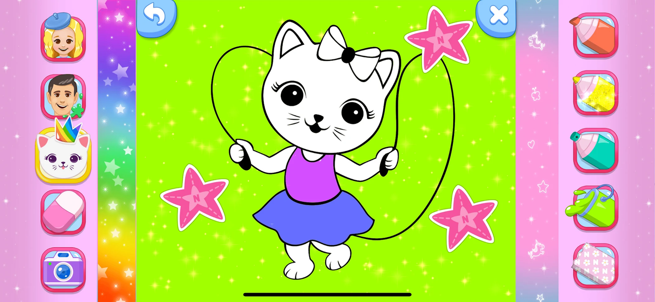 Like Nastya Coloring Book - Gameplay image of android game