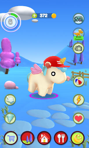 Talking Unicorn - Gameplay image of android game