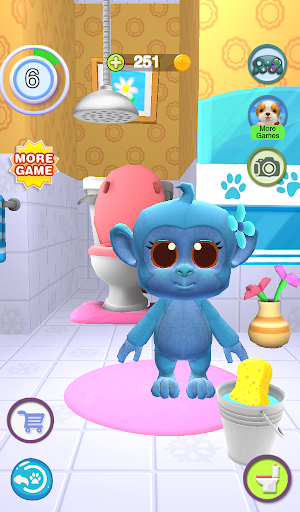 Talking Monkey - Smart Buddy - Gameplay image of android game