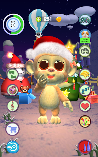Talking Monkey - Smart Buddy - Gameplay image of android game