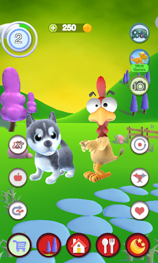 Talking Puppy And Chick - Gameplay image of android game