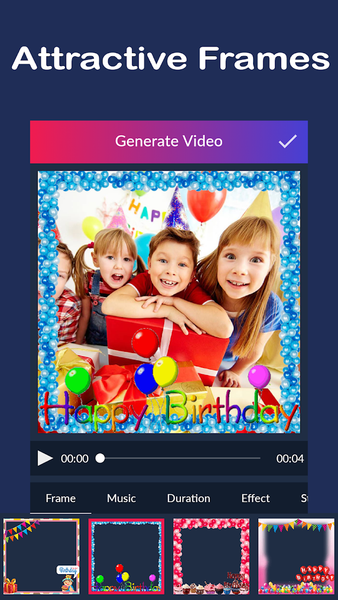 Birthday Video Maker - Free Birthday Video Editor - عکس برنامه موبایلی اندروید