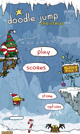 Doodle Jump Christmas Special - Gameplay image of android game