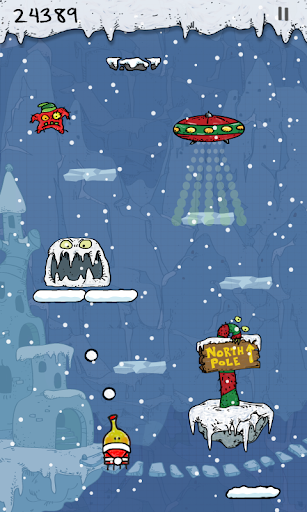 Doodle Jump Christmas Special - Gameplay image of android game