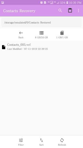 Restore Deleted Contacts - عکس برنامه موبایلی اندروید