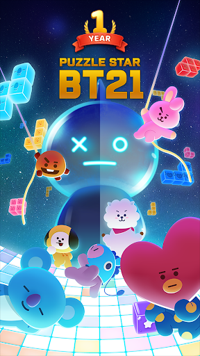 PUZZLE STAR BT21 - Gameplay image of android game