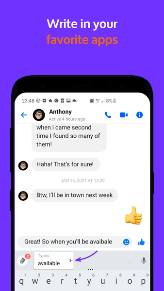 Linguix: Keyboard, Punctuation - Image screenshot of android app