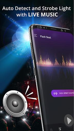 MP3 Flash - Strobe Light Follow Music Beat - Image screenshot of android app