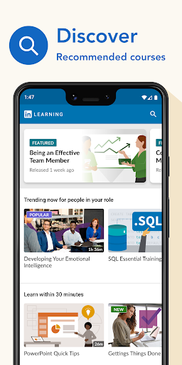 LinkedIn Learning: Online Courses to Learn Skills – دوره‌های آموزشی آنلاین - عکس برنامه موبایلی اندروید