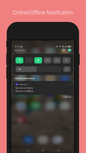 Wtracker - online time and las - Image screenshot of android app