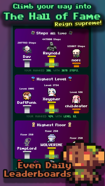 Pixel Odyssey: 2D Text MMORPG - Gameplay image of android game