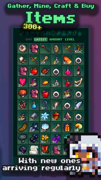 Pixel Odyssey: 2D Text MMORPG - Gameplay image of android game