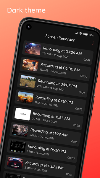 Screen Recorder - عکس برنامه موبایلی اندروید