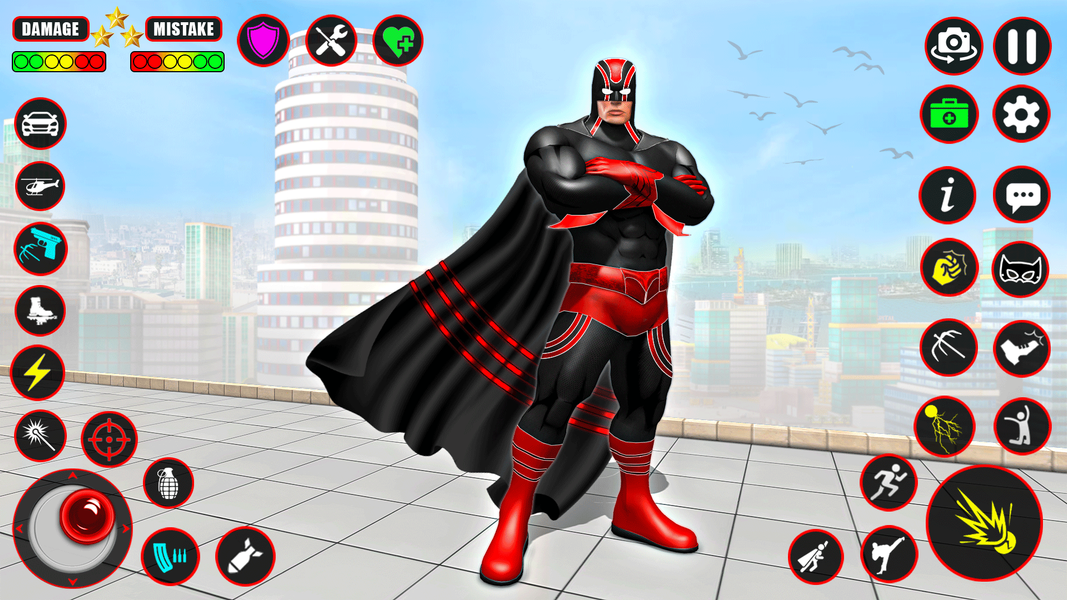 Bat Hero Dark Crime City Game - Gameplay image of android game