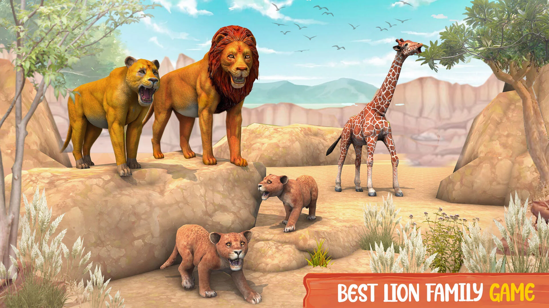 Lion King 3D Animal Simulator - Gameplay image of android game
