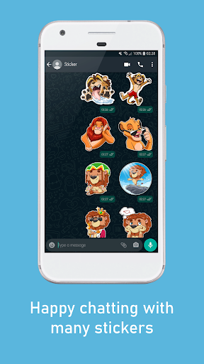 Lion Sticker WAStickerApps - Image screenshot of android app
