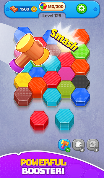 Hexa Sort 3d - Shuffle Blocks - Gameplay image of android game