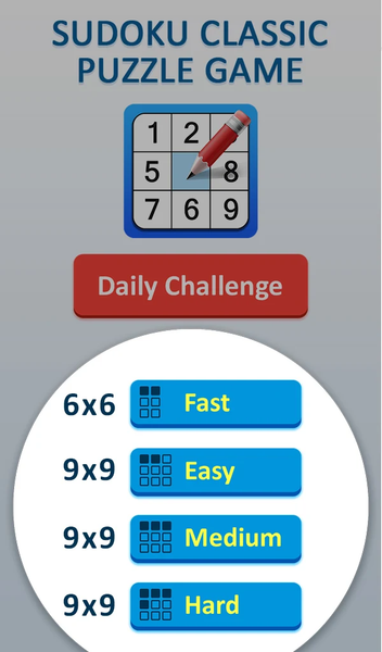 Sudoku Classic Puzzle Game - Gameplay image of android game