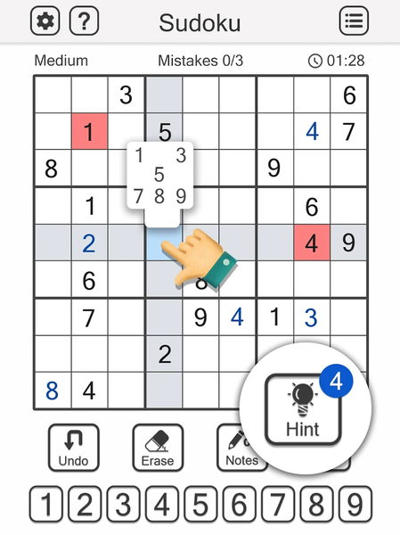 Sudoku Classic Puzzle Game - Gameplay image of android game