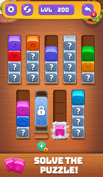 Wood Sort - Color Block ۳d - عکس بازی موبایلی اندروید