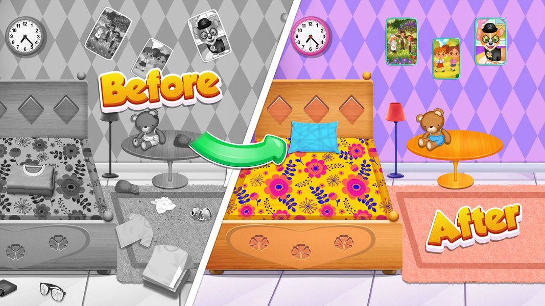 Clean Up: Girls Cleaning Games - عکس بازی موبایلی اندروید