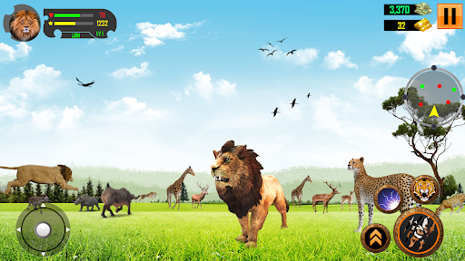 Lion Family Simulator Game 3d - Gameplay image of android game