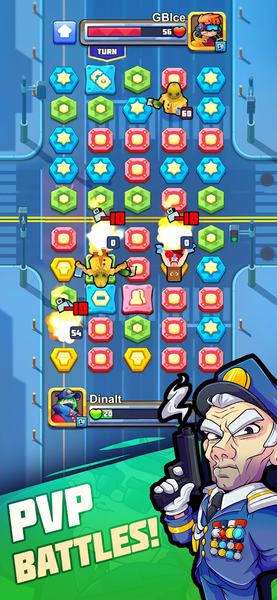 Puzzle Wars:Heroes - Match RPG - Gameplay image of android game