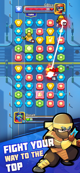 Puzzle Wars:Heroes - Match RPG - Gameplay image of android game