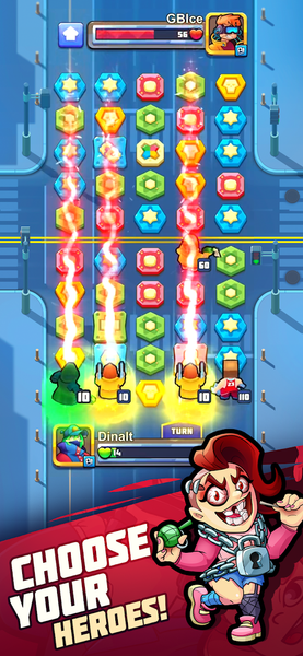 Puzzle Wars:Heroes - Match RPG - Gameplay image of android game