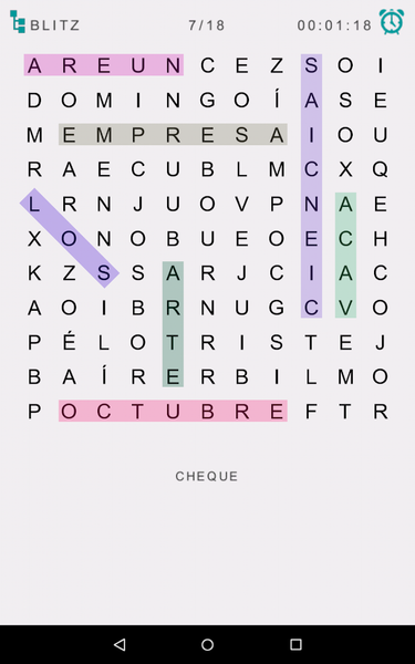 Word Search Puzzles - Gameplay image of android game