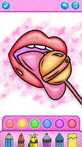 Glitter Lips Coloring Game - Image screenshot of android app