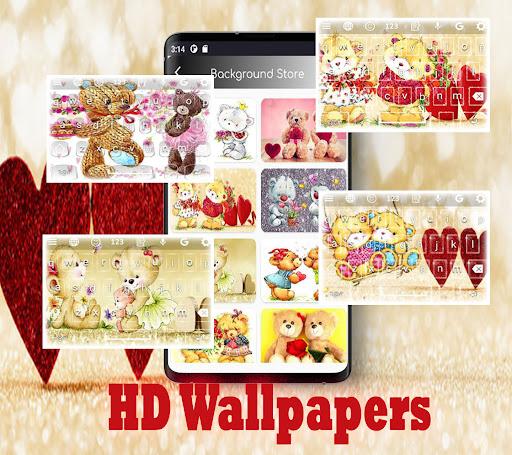Teddy Bear Love keyboard - Image screenshot of android app