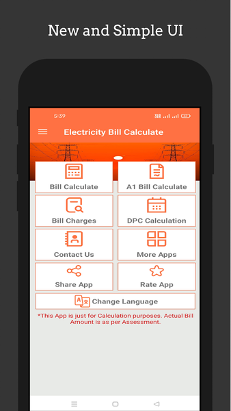 Electricity Bill Calculate - عکس برنامه موبایلی اندروید
