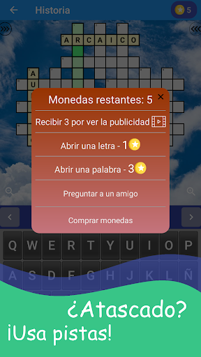 Crucigrama en español - Gameplay image of android game