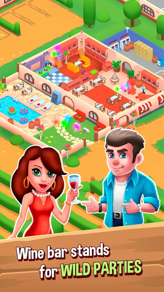 Wine Factory Idle Tycoon Game - Gameplay image of android game
