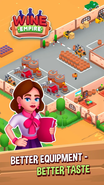 Wine Factory Idle Tycoon Game - Gameplay image of android game