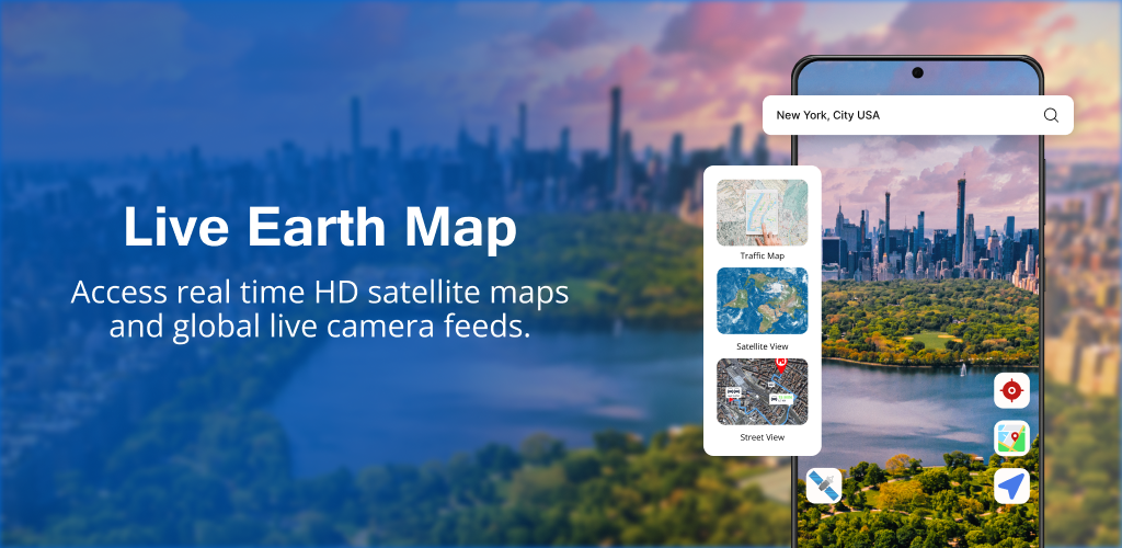 Earth Map: Live Satellite View - عکس برنامه موبایلی اندروید