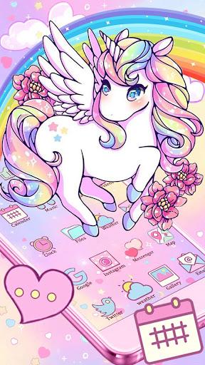 Cartoon Unicorn Themes 3D Wallpapers - Image screenshot of android app